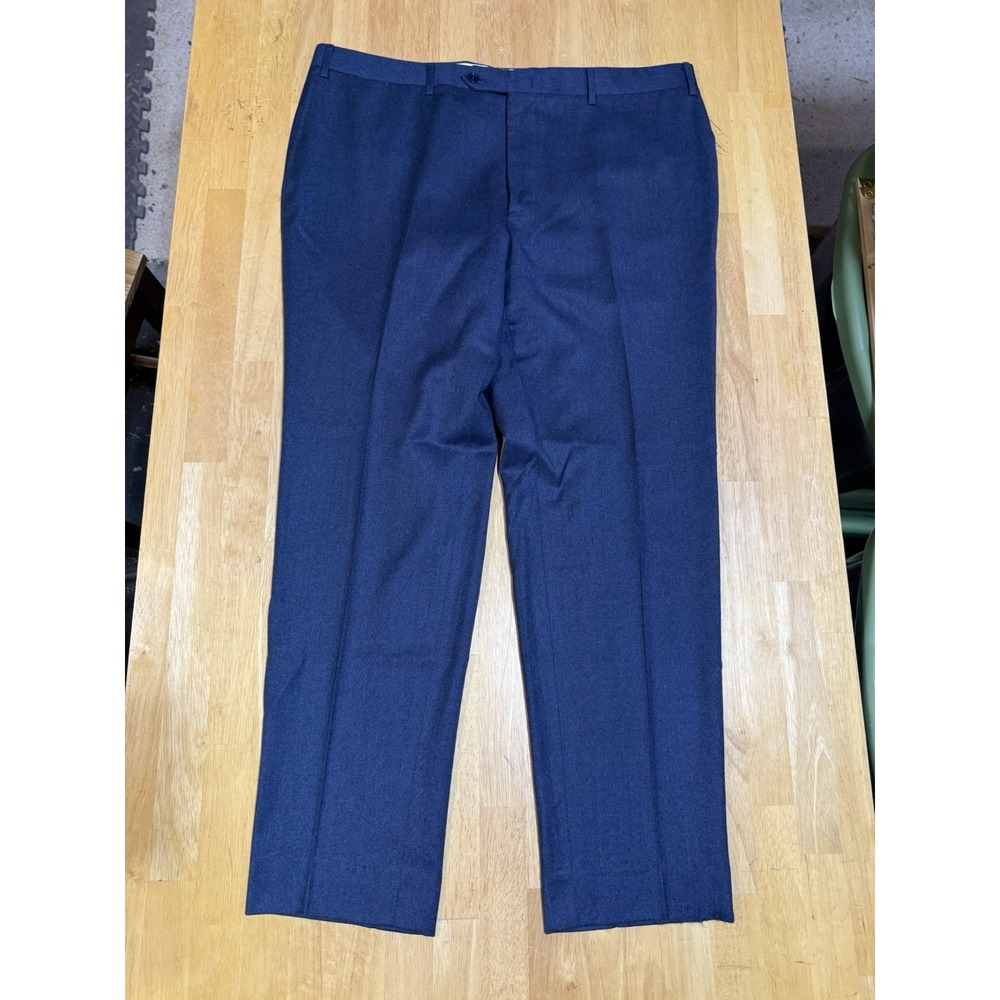 Canali 1934 Mens 100% Wool Dress Pants Navy Flat Front 40x31 Italy